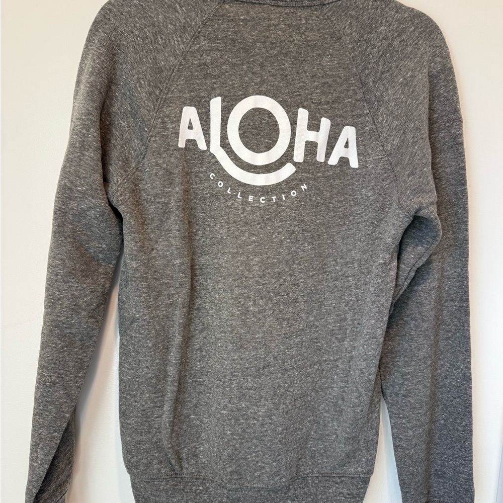 ALOHA Collection Women's Gray Heather Crewneck Sweatshirt - Picture 2 of 3